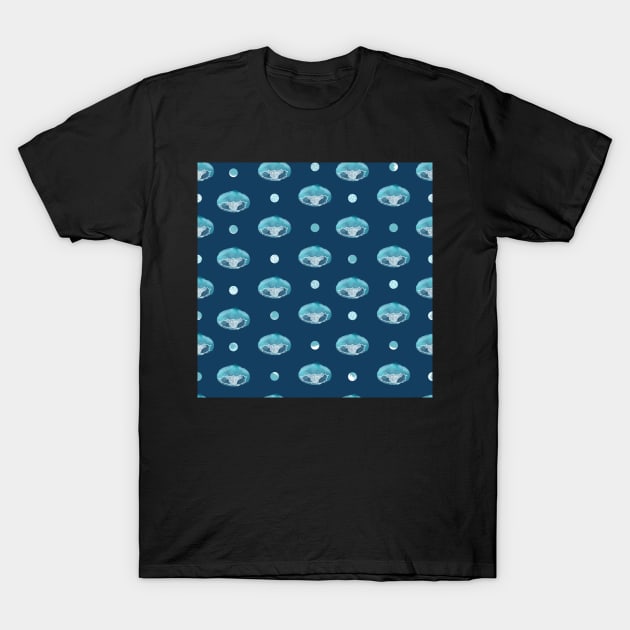 Polka Jellies Horizon Blue T-Shirt by MSBoydston